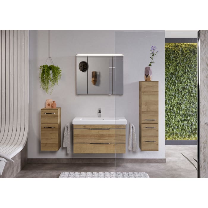 Pelipal Balto Badmöbel-Set 184 cm, inkl. Spiegelschrank, Highboard und Midischrank