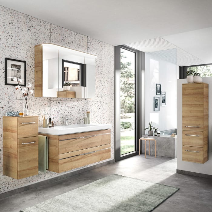 Pelipal Balto Badmöbel-Set 215 cm, inkl. Spiegelschrank, Highboard und Midischrank