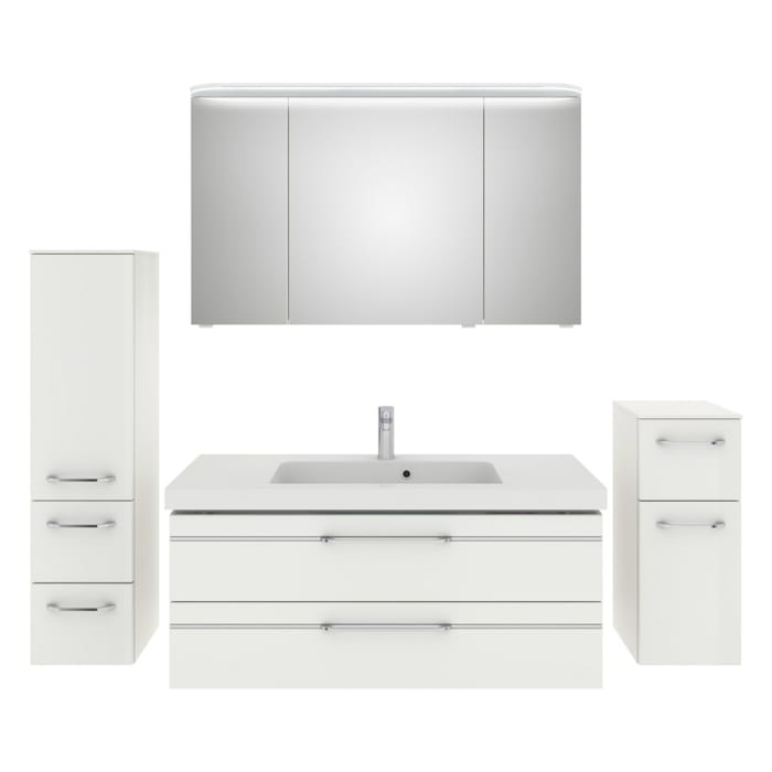 Pelipal Balto Badmöbel-Set 215 cm, inkl. Spiegelschrank, Highboard und Midischrank