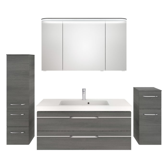 Pelipal Balto Badmöbel-Set 215 cm, inkl. Spiegelschrank, Highboard und Midischrank