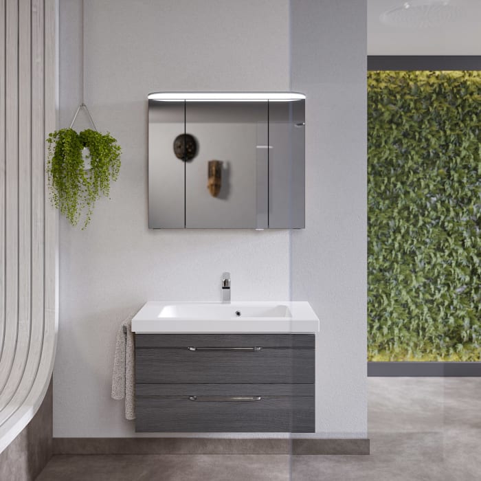 Pelipal Balto Badmöbel-Set 92,5 cm, inkl. Spiegelschrank