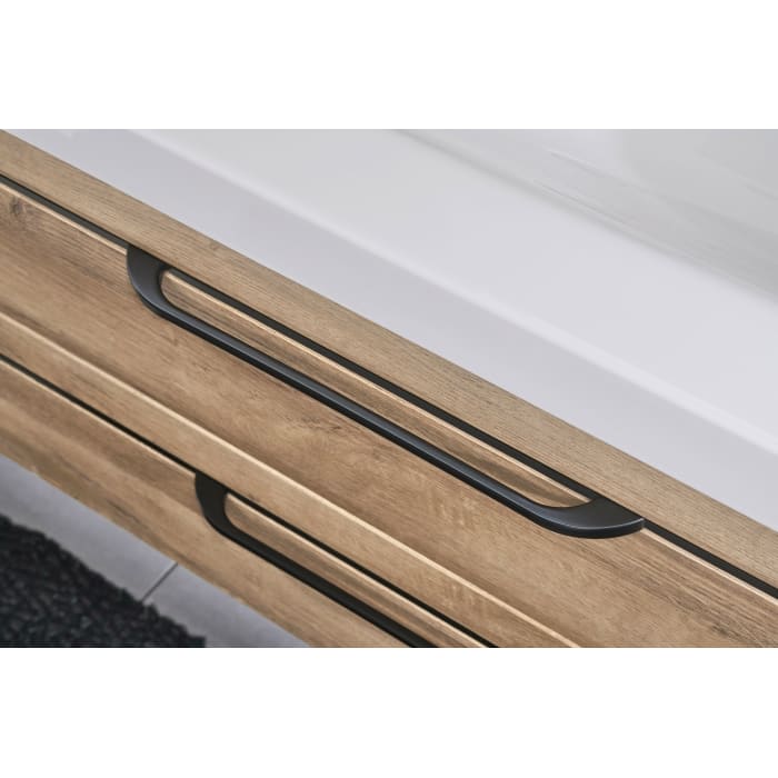 Pelipal Balto Waschtischkombination mit Mineralmarmor Doppelwaschtisch 148,2 cm, Griff V2