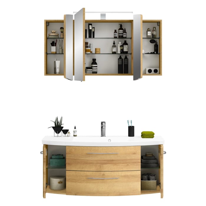 Pelipal Cassca Badmöbel-Set 121 cm, inkl. Spiegelschrank
