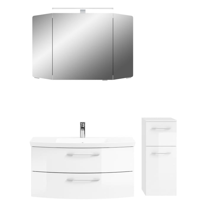 Pelipal Cassca Badmöbel-Set 148 cm, inkl. Spiegelschrank und Highboard