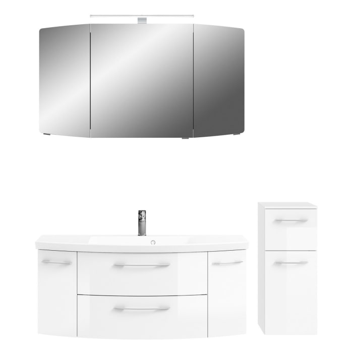 Pelipal Cassca Badmöbel-Set 168 cm, inkl. Spiegelschrank und Highboard