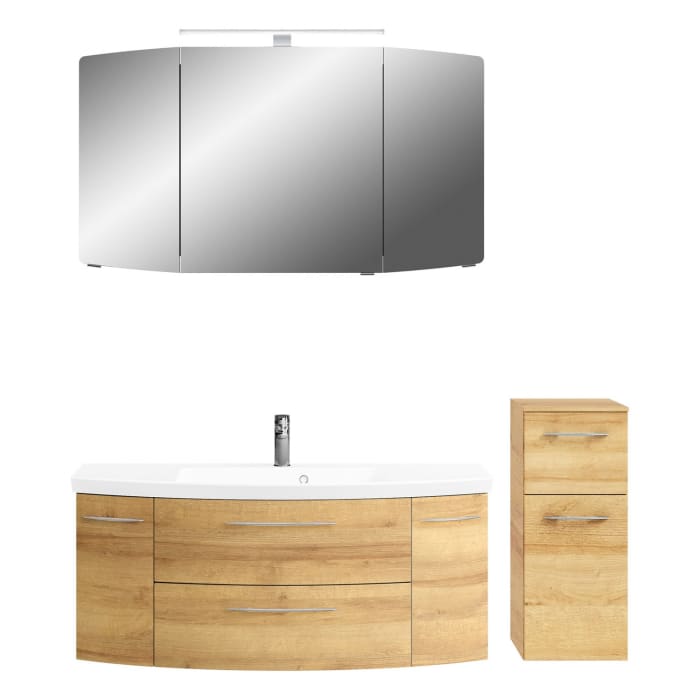 Pelipal Cassca Badmöbel-Set 168 cm, inkl. Spiegelschrank und Highboard