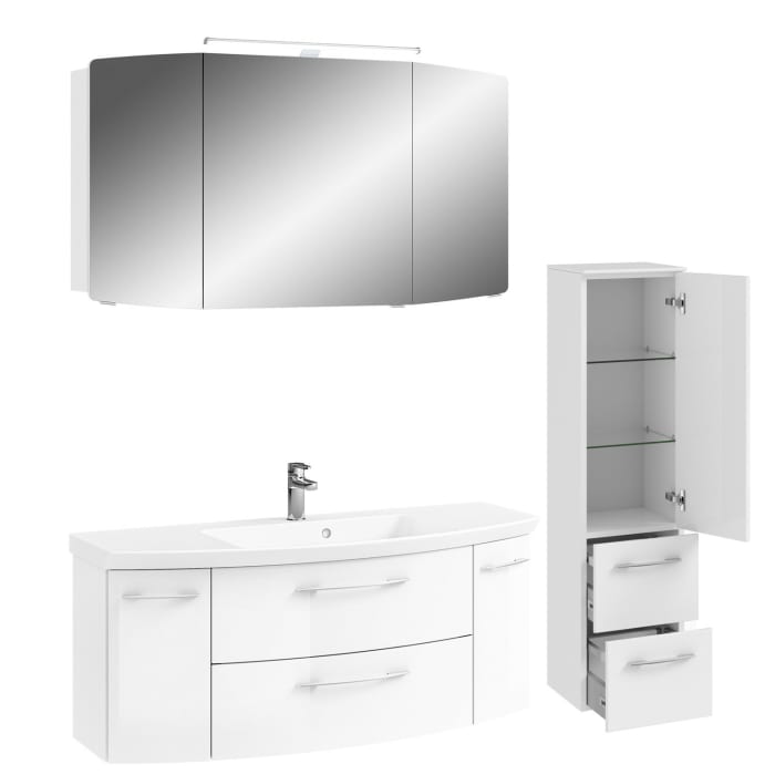 Pelipal Cassca Badmöbel-Set 168 cm, inkl. Spiegelschrank und Midischrank