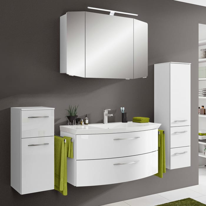 Pelipal Cassca Badmöbel-Set 187 cm, inkl. Spiegelschrank, Highboard und Midischrank