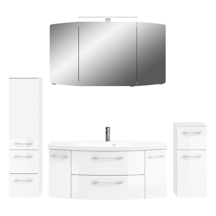 Pelipal Cassca Badmöbel-Set 207 cm, inkl. Spiegelschrank, Highboard und Midischrank