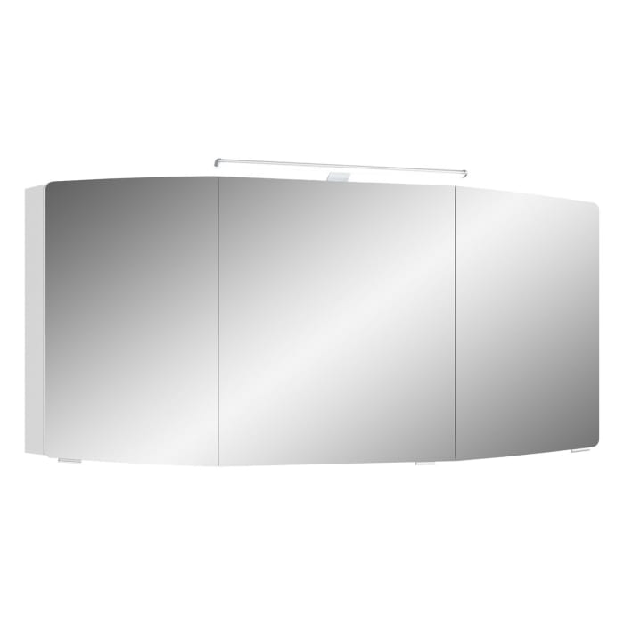 Pelipal Cassca Spiegelschrank 140 x 17 x 67 cm mit LED Aufsatzleuchte und Waschplatzbeleuchtung