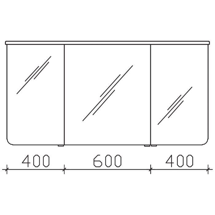 Pelipal Cassca Spiegelschrank 142 x 20,4 x 71,8 cm mit LED Kranzbeleuchtung