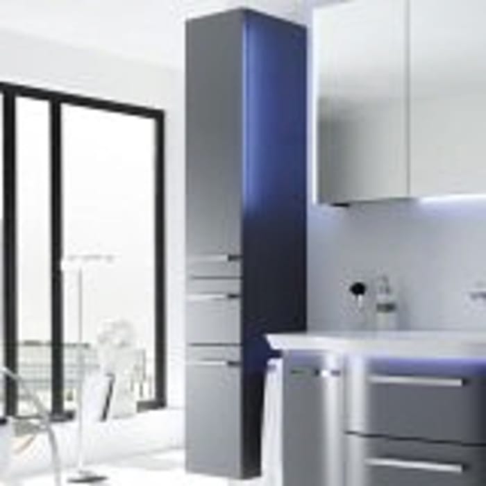 Pelipal Contea Hochschrank 45 x 33 x 168 cm mit 1 Auszug, 2 Drehtüren, Anschlag rechts, Griff B2