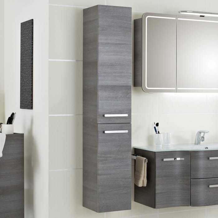 Pelipal Contea Hochschrank 45 x 43 x 168 cm mit 2 Drehtüren, Anschlag links, Griff B2, PG2