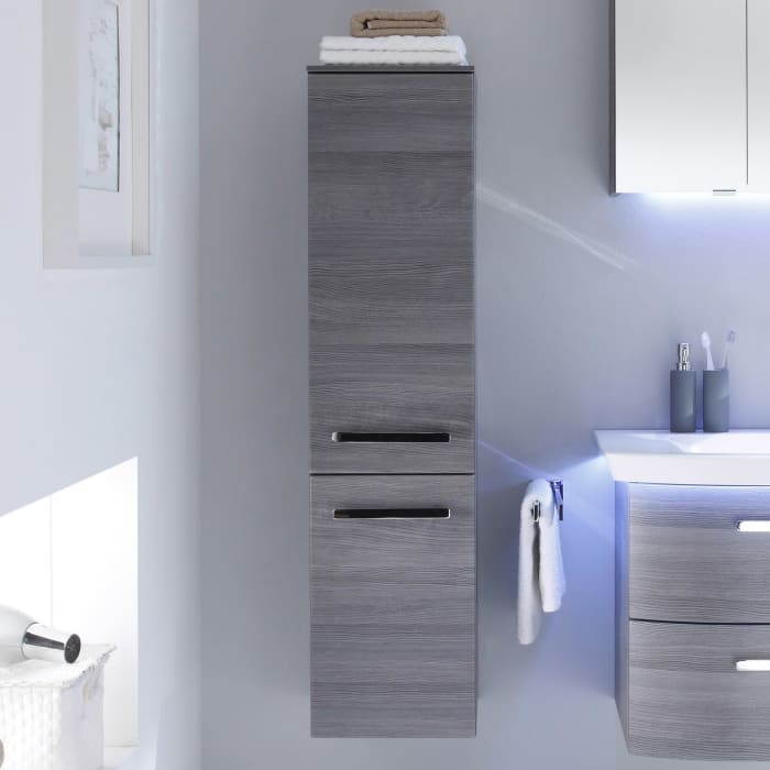 Pelipal Contea Midischrank 30 x 17 x 121 cm mit 2 Drehtüren, Anschlag links, Griff B2, PG2