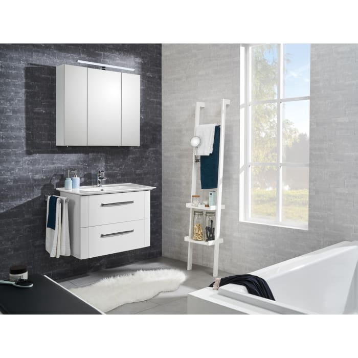 Pelipal Serie 3006 Spiegelschrank 3-türig 80 cm, mit LED-Aufsatzleuchte