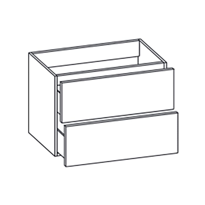 Pelipal Serie 3006 Waschtischunterschrank 76 cm mit 2 Auszügen