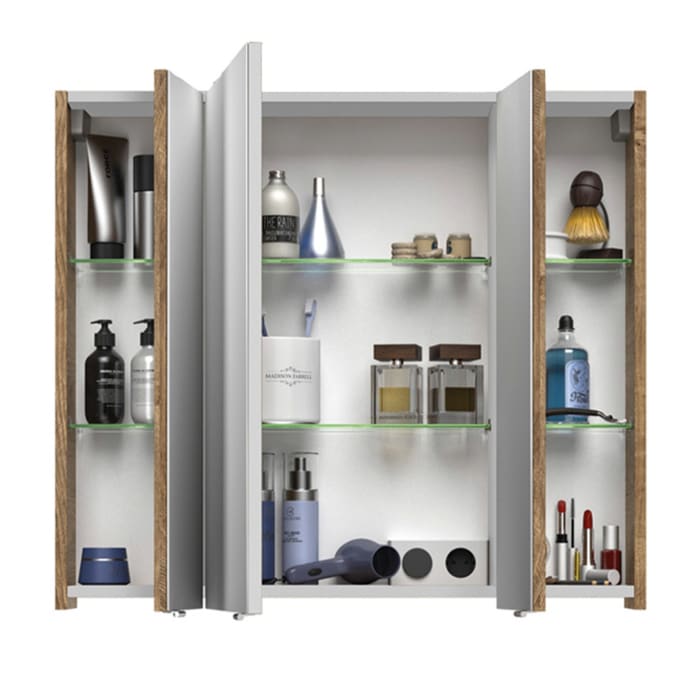 Pelipal Serie 4010 Spiegelschrank 80 x 70,3 cm mit LED-Aufsatzleuchte