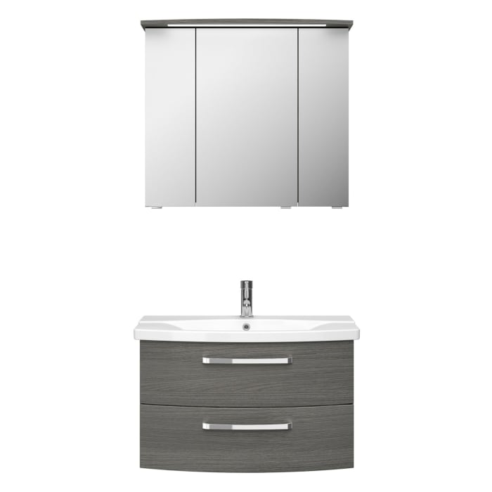 Pelipal Serie 4010 Spiegelschrank 80 x 70,3 cm mit Kranzbeleuchtung