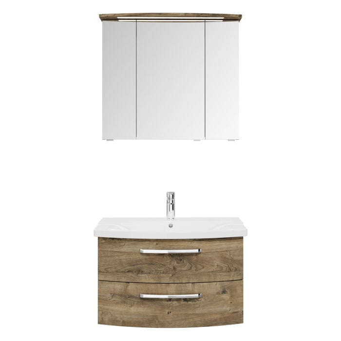 Pelipal Serie 4010 Spiegelschrank 80 x 70,3 cm mit Kranzbeleuchtung