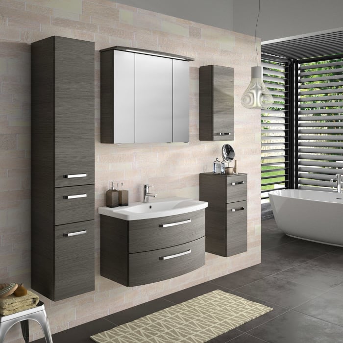 Pelipal Serie 4010 Spiegelschrank 80 x 70,3 cm mit Kranzbeleuchtung