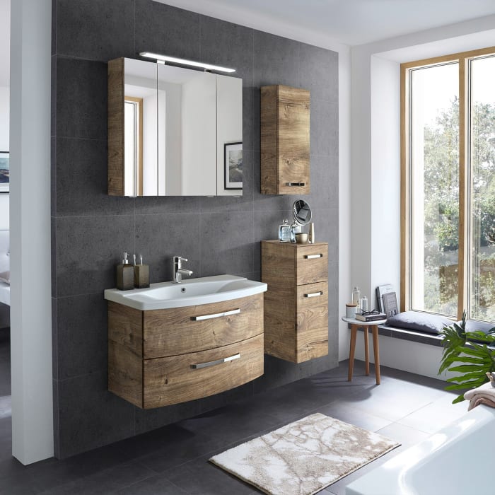 Pelipal Serie 4010 Spiegelschrank 80 x 70,3 cm mit LED-Aufsatzleuchte