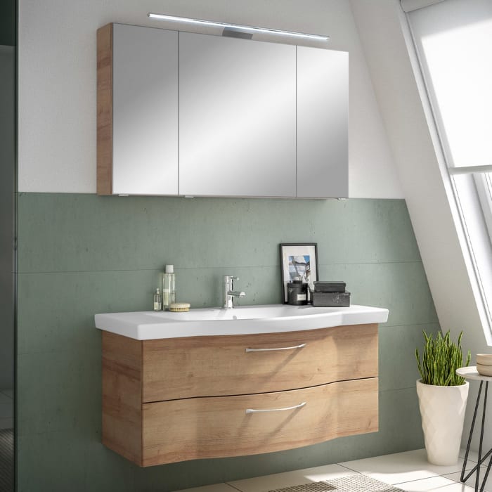Pelipal Serie 6005 Badmöbel-Set 122 cm, inkl. Spiegelschrank