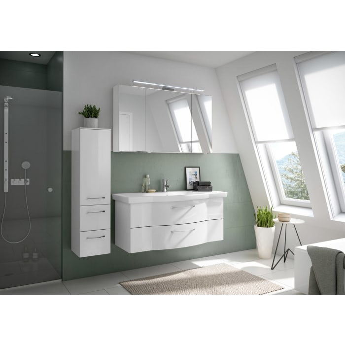 Pelipal Serie 6005 Badmöbel-Set 165,5 cm, inkl. Spiegelschrank und Midischrank