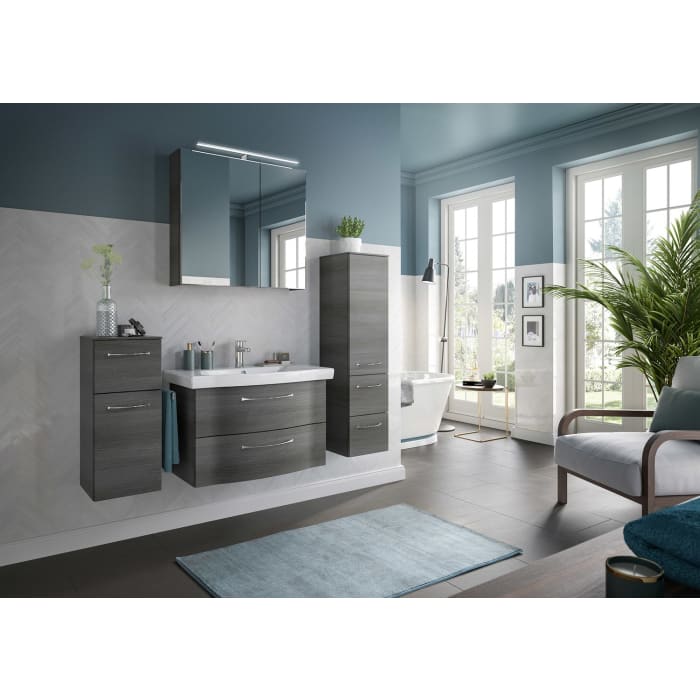 Pelipal Serie 6005 Badmöbel-Set 171 cm, inkl. Spiegelschrank, Highboard und Midischrank