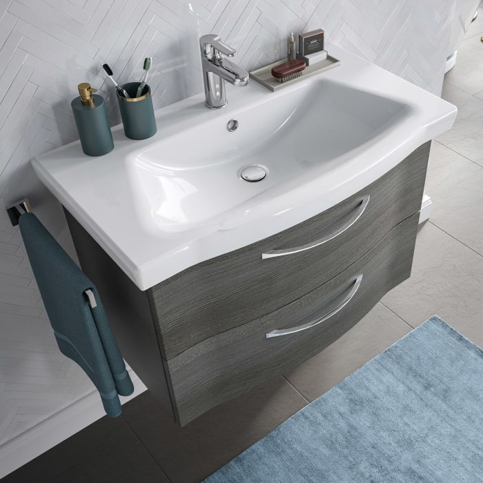 Pelipal Serie 6005 Badmöbel-Set 82 cm, inkl. Spiegelschrank