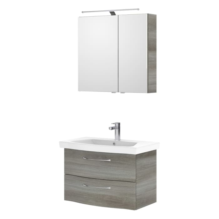 Pelipal Serie 6005 Badmöbel-Set 82 cm, inkl. Spiegelschrank