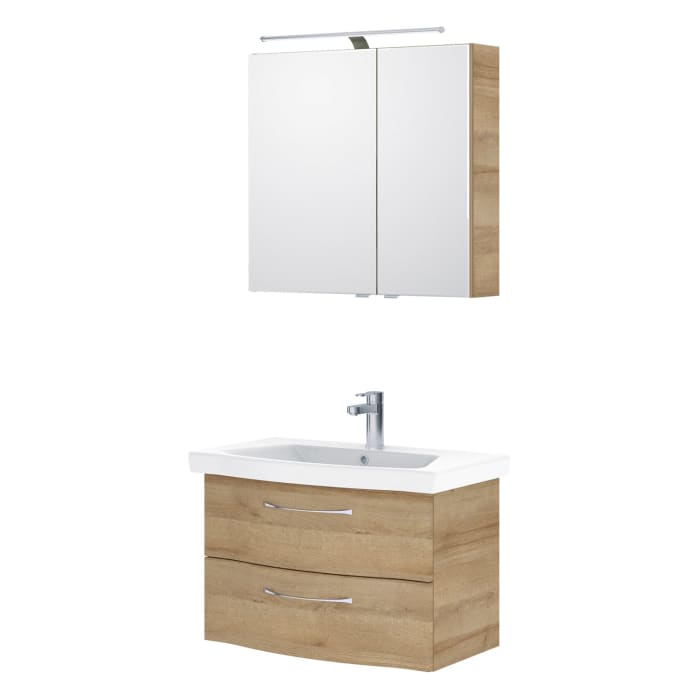 Pelipal Serie 6005 Badmöbel-Set 82 cm, inkl. Spiegelschrank