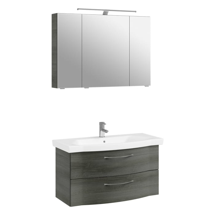 Pelipal Serie 6005 Badmöbel-Set 98 cm, inkl. Spiegelschrank