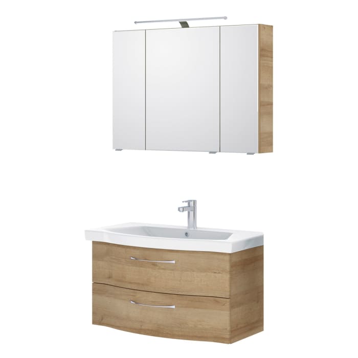 Pelipal Serie 6005 Badmöbel-Set 98 cm, inkl. Spiegelschrank