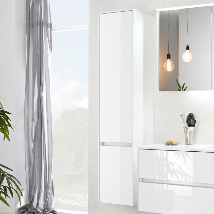 Pelipal Serie 6010 Hochschrank 37 x 33 x 169 cm mit 2 Türen, Türanschlag links