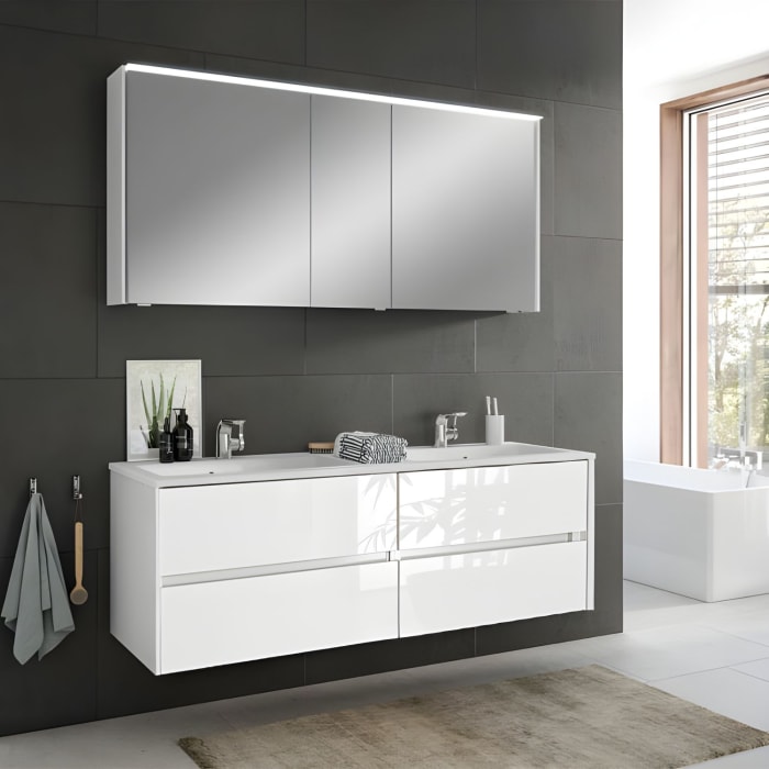 Pelipal Serie 6010 Waschtischunterschrank 152 x 49,3 x 51,2 cm, mit 4 Auszügen