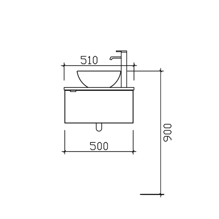 Pelipal Serie 6915 Waschtisch mit Unterschrank 51 cm