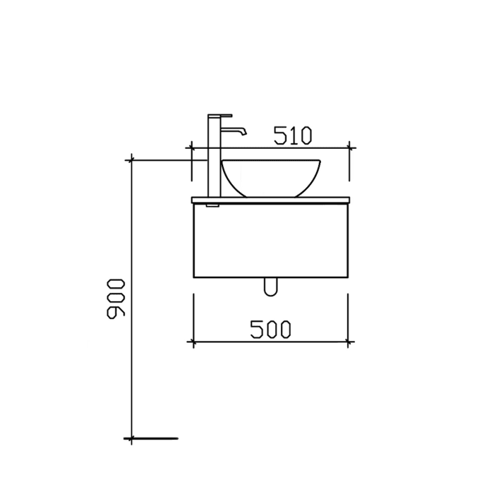 Pelipal Serie 6915 Waschtisch mit Unterschrank 51 cm