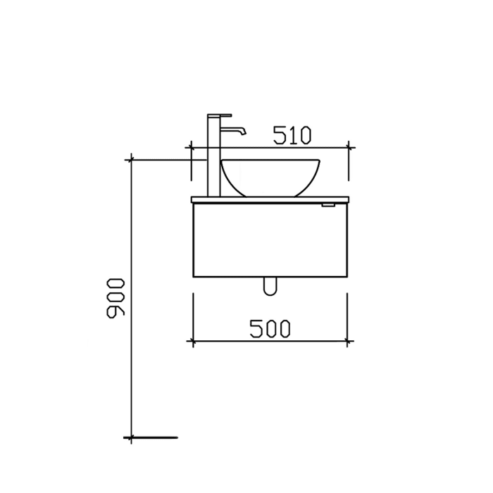 Pelipal Serie 6915 Waschtisch mit Unterschrank 51 cm