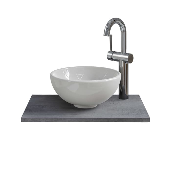 Pelipal Serie 6915 Waschtischplatte 51 x 35 x 1,8 cm, Bohrung rechts