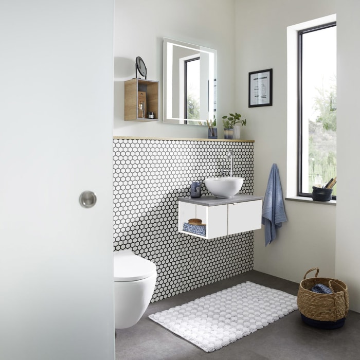 Pelipal Serie 6915 Waschtischplatte 61 x 35 x 1,8 cm, Bohrung rechts