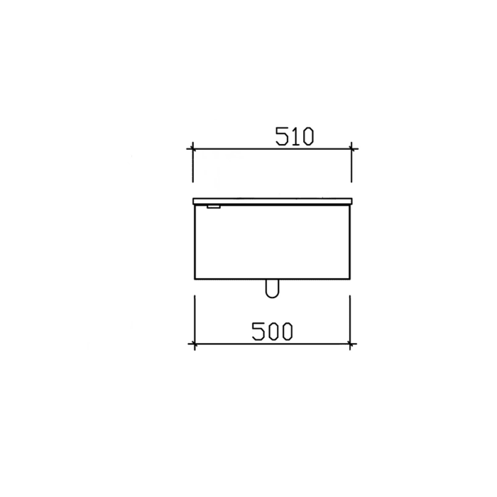 Pelipal Serie 6915 Waschtischunterschrank 50 x 32 x 24 cm mit 1 Drehtür, Anschlag rechts