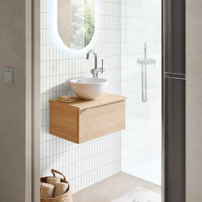 Pelipal Serie 6915 Waschtischunterschrank 50 x 32 x 24 cm mit 1 Drehtür, Anschlag rechts