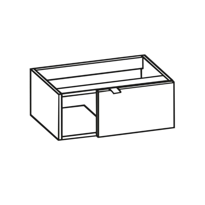 Pelipal Serie 6915 Waschtischunterschrank 60 x 32 x 24 cm mit 1 Drehtür, Anschlag rechts