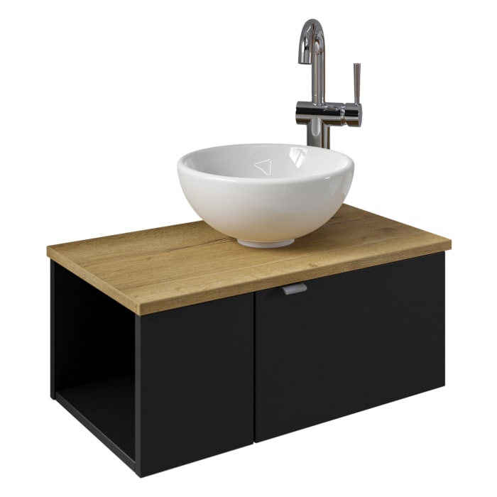 Pelipal Serie 6915 Waschtischunterschrank 60 x 32 x 24 cm mit 2 Drehtüren, Anschlag rechts