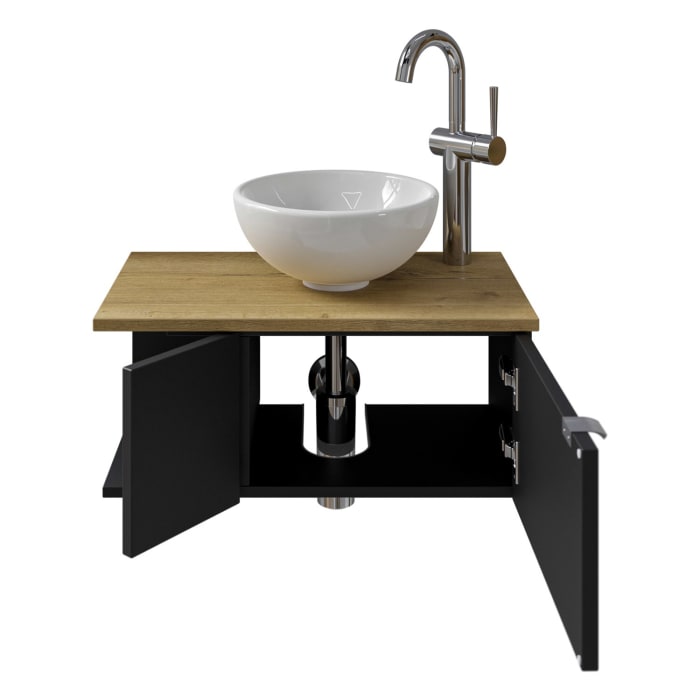 Pelipal Serie 6915 Waschtischunterschrank 60 x 32 x 24 cm mit 2 Drehtüren, Anschlag rechts