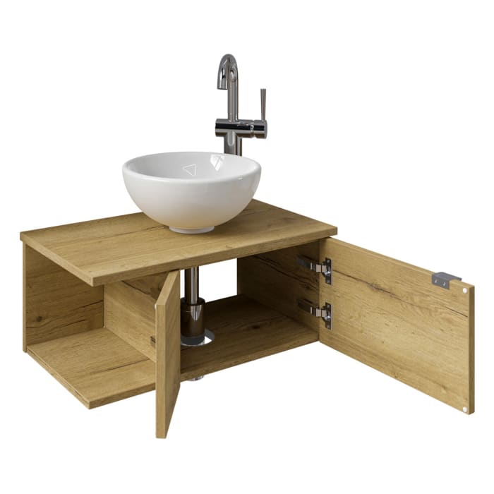 Pelipal Serie 6915 Waschtischunterschrank 60 x 32 x 24 cm mit 2 Drehtüren, Anschlag rechts