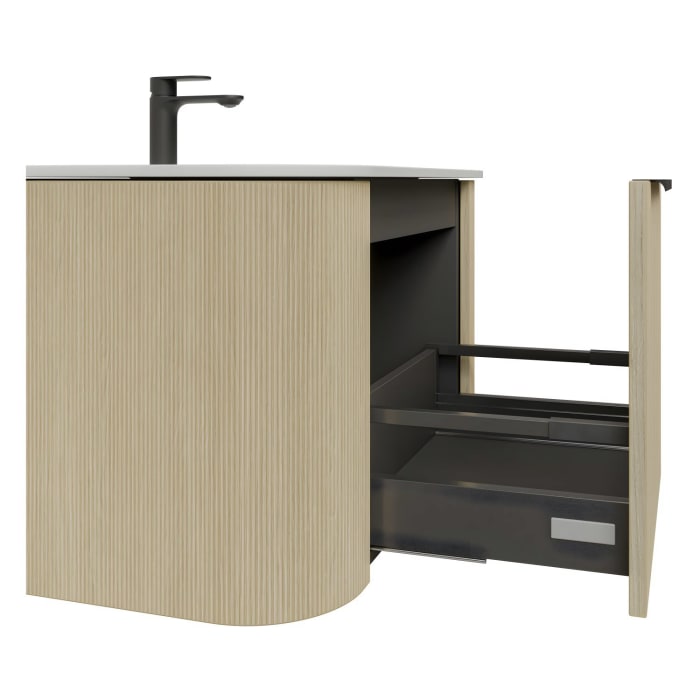 Pelipal Serie 7200 Waschtisch mit Unterschrank 87,2 cm, mit 1 Auszug und 2 Seitenschubfächern