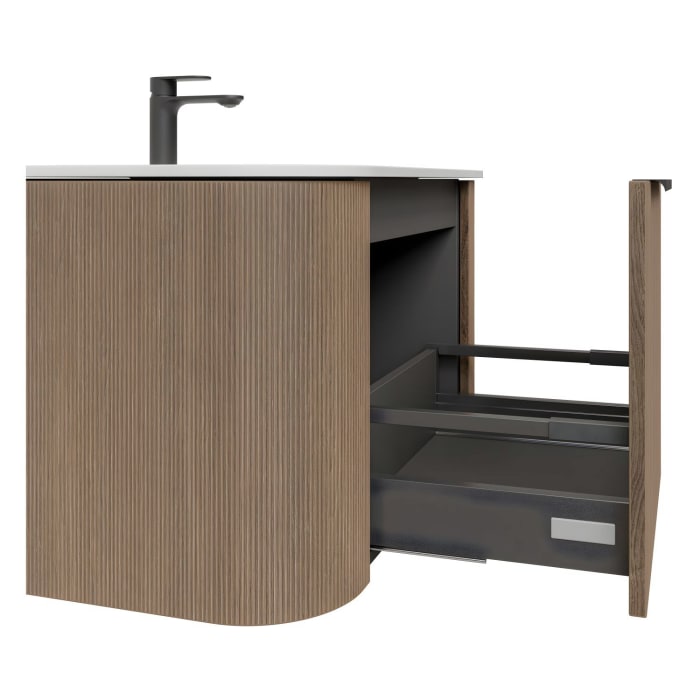 Pelipal Serie 7200 Waschtisch mit Unterschrank 87,2 cm, mit 1 Auszug und 2 Seitenschubfächern
