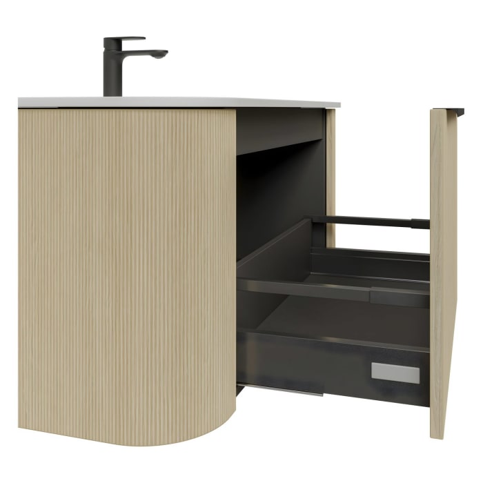 Pelipal Serie 7200 Waschtisch mit Unterschrank 107,2 cm, mit 1 Auszug und 2 Seitenschubfächern
