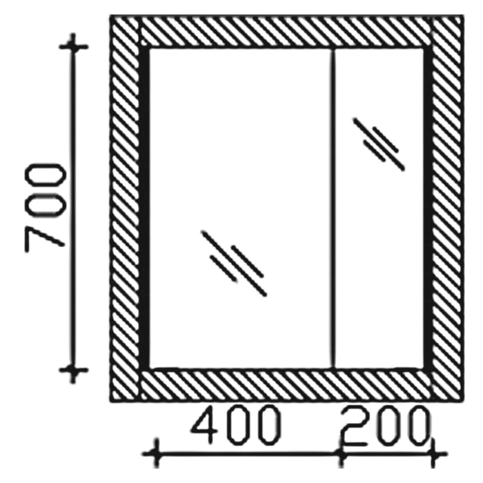 Pelipal PCON LED Einbauspiegelschrank 76,5 x 17 x 83,4 cm 2 Drehtüren, Anschlag rechts